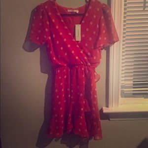 Very cute red romper!